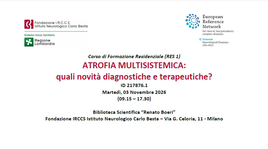 Clicca per accedere all'articolo ATROFIA MULTISISTEMICA: quali novità diagnostiche e terapeutiche?