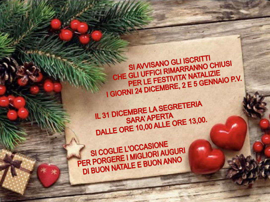 Clicca per accedere all'articolo Chiusura Natalizia